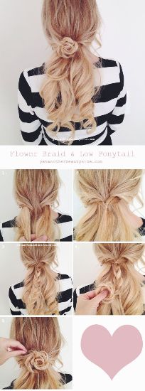 Half Up Flower Braid