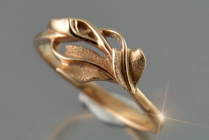 Leaf Design forlovelsesring