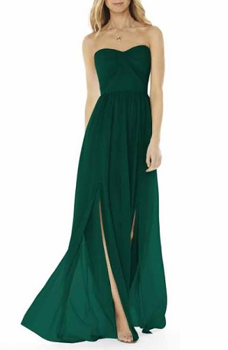 A-line grøn kjole