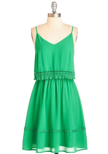 Spaghetti Green Dres