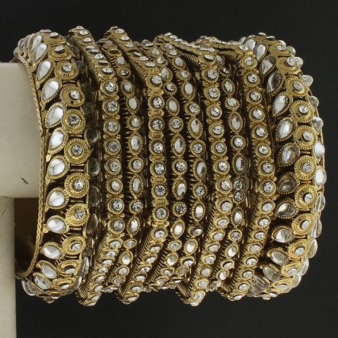 Kundan Bangles sæt