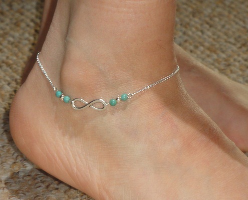 Turkis Infinity Anklet