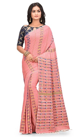 Handloom Cotton Kantha Saree