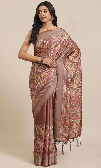 Kantha Work Silk Saree