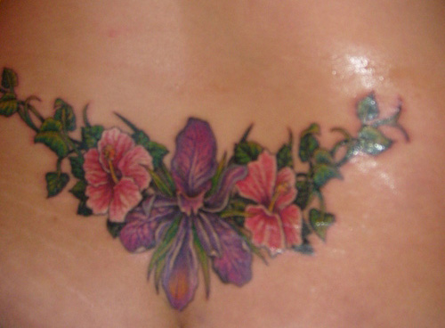 Flower Back Tattoo til piger