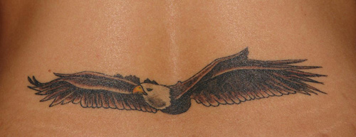 Flying Eagle Tattoo på lænden