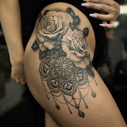 Mandala Rose Tattoo