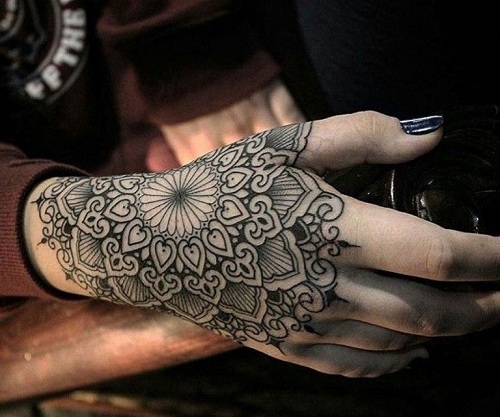 hånd mønster mandala tatovering design