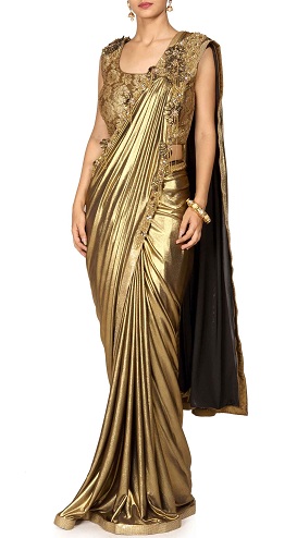 Guld klar til at bære Saree