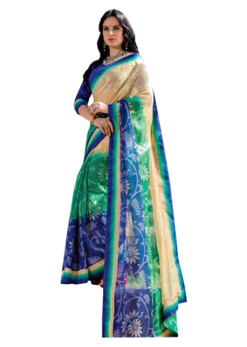 Radhika flerfarvet Chiffon Saree