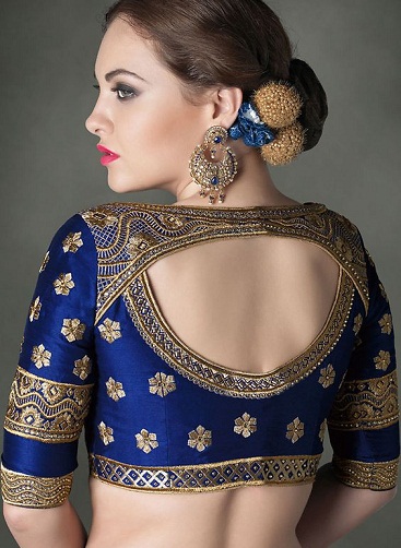 The Blued Decorative Blouse Design