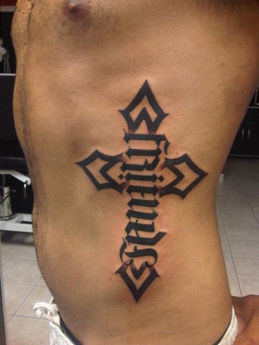 Cross Designs Ambigram Tattoo