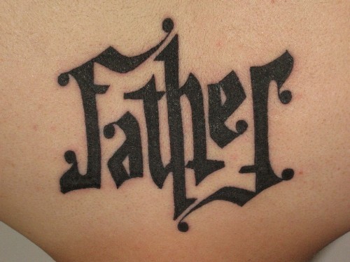 Szerelem a családnak Ambigram Tetoválás