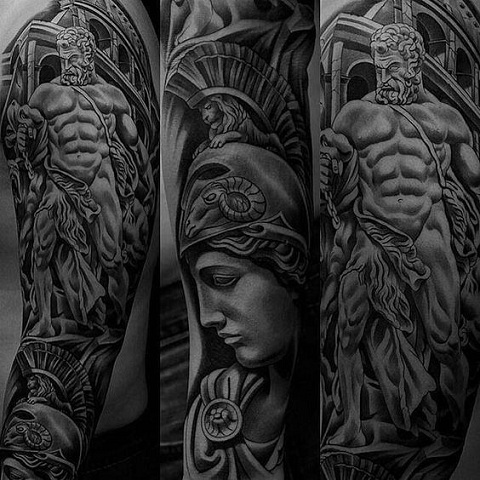 Realizmus Görög Váll Tetoválások