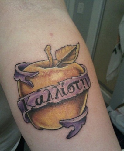 Golden Apple Greek Tattoo Designs