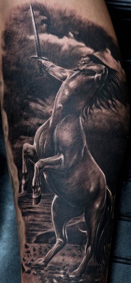 Centaurs græsk tatoveringsdesign