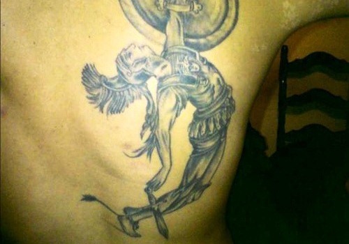 Achilles, A görög harcos tetoválása