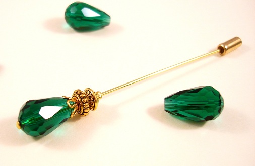 Grøn medium størrelse Hijab Pin