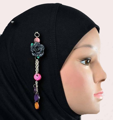 Sort farvede islamiske hijab pins