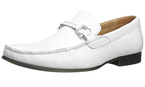 White Weave Emboss Loafer