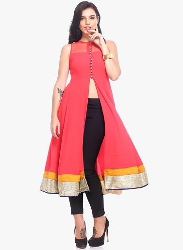 Åbn Slit Chiffon Kurti