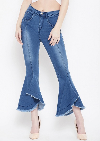 Designer Bootcut Cropped Jeans