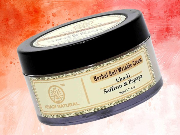 Khadi Natural Saffron And Papaya Herbal Anti Wrinkle Cream