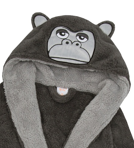 Monkey Hooded Bath Rob