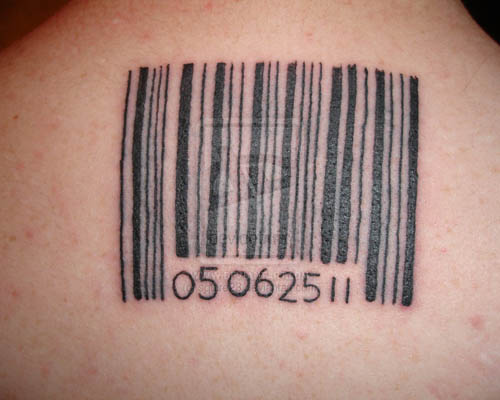 ISBN vonalkód tetoválás