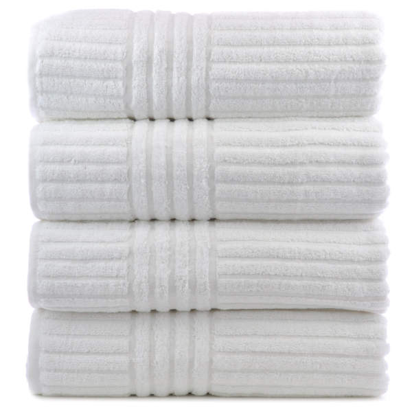 Hvide badehåndklæder