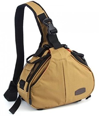 Andoer Caden K1 Vandtæt Mode Casual DSLR Kamerataske Taske Messenger Skuldertaske til Canon Nikon Sony (Khaki) -5