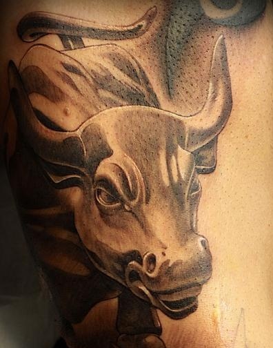 Angry Bull Tattoo Design