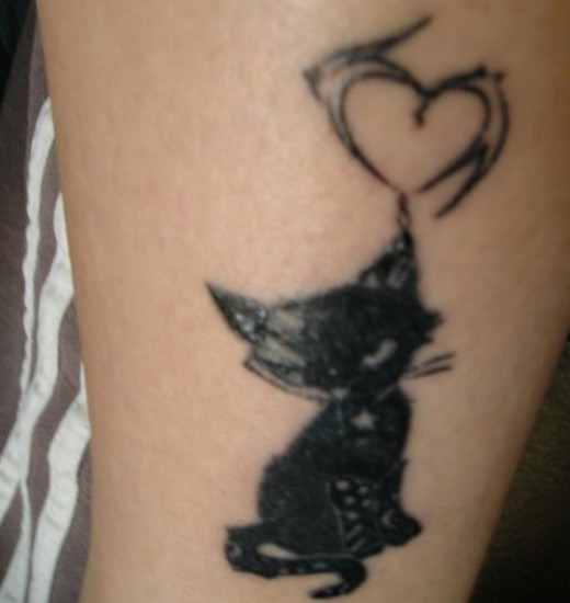 Macska Szerelmes Tetoválásokkal