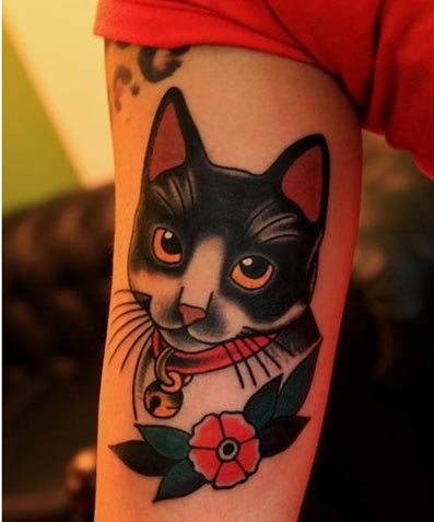 Cute Cat Face Tatoveringer