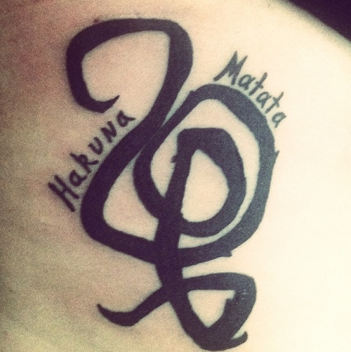 Hakuna Matata Szimbólum Tetoválás