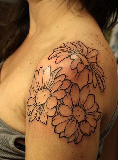 Bedste Daisy Tattoo Design