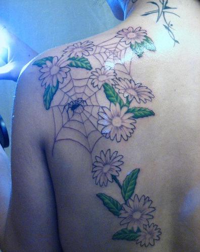 Spider Daisy Tattoo