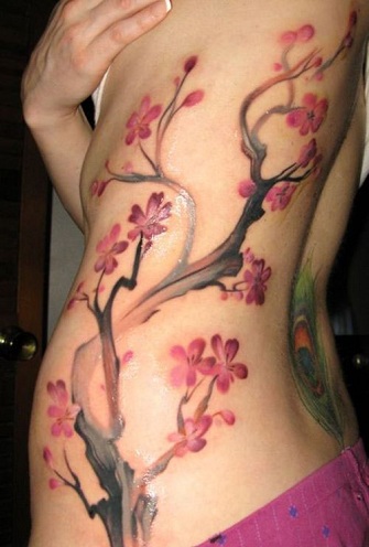 Dejligt ribbenbur tatoveringsdesign