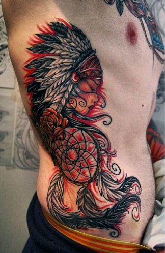 Marvelous Mens Rib Tattoos Design