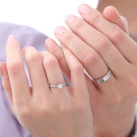 Sterling Silver ezüst gyémánt eljegyzési gyűrűk