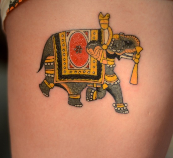 Isteni elefánt tetoválás tervezés