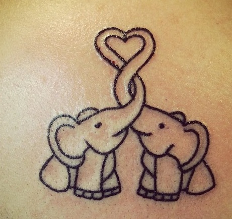 Elgondolkodtató Baby Elephant Tattoo Design
