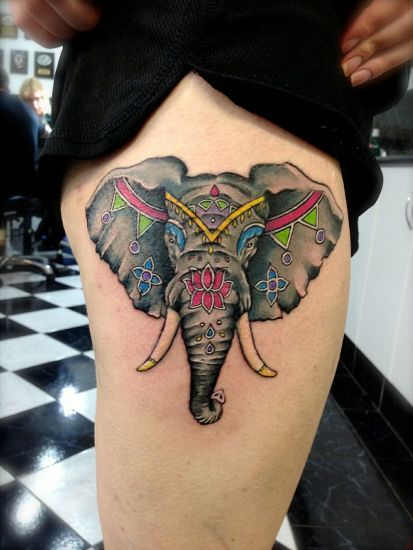Elefántfej tetoválás tervezés