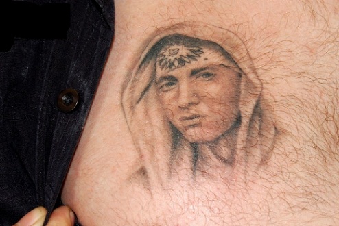 Eminem tatovering i hans fanskrop
