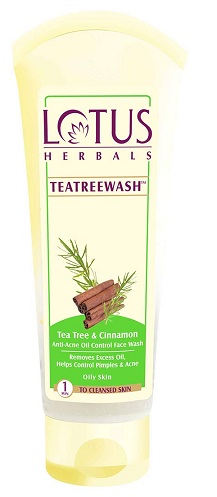 Lotus Herbals Tea Tree Cinnamon Anti Acne Oil Control Face Wash