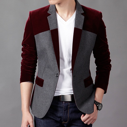 Velvet Slim Fit Corduroy Blazer jakke