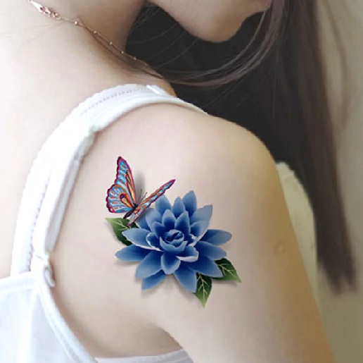 Pillangó Virág Tetoválás