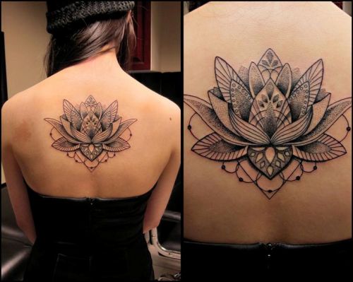Lótuszvirág tetoválás minták lányoknak