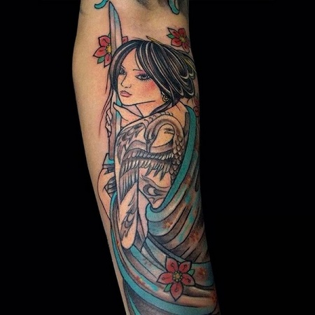 Sofistikerede Geisha Tattoo Designs til kvinder