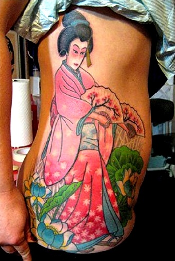Etnisk Geisha Tattoo Design